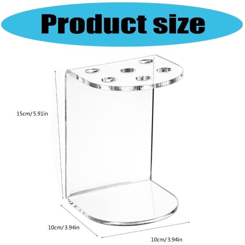 2 Pieces Acrylic Scissors Stand with 6 Slot Salon Barber Tool Organizers Desktop Comb Clip Storage Rack