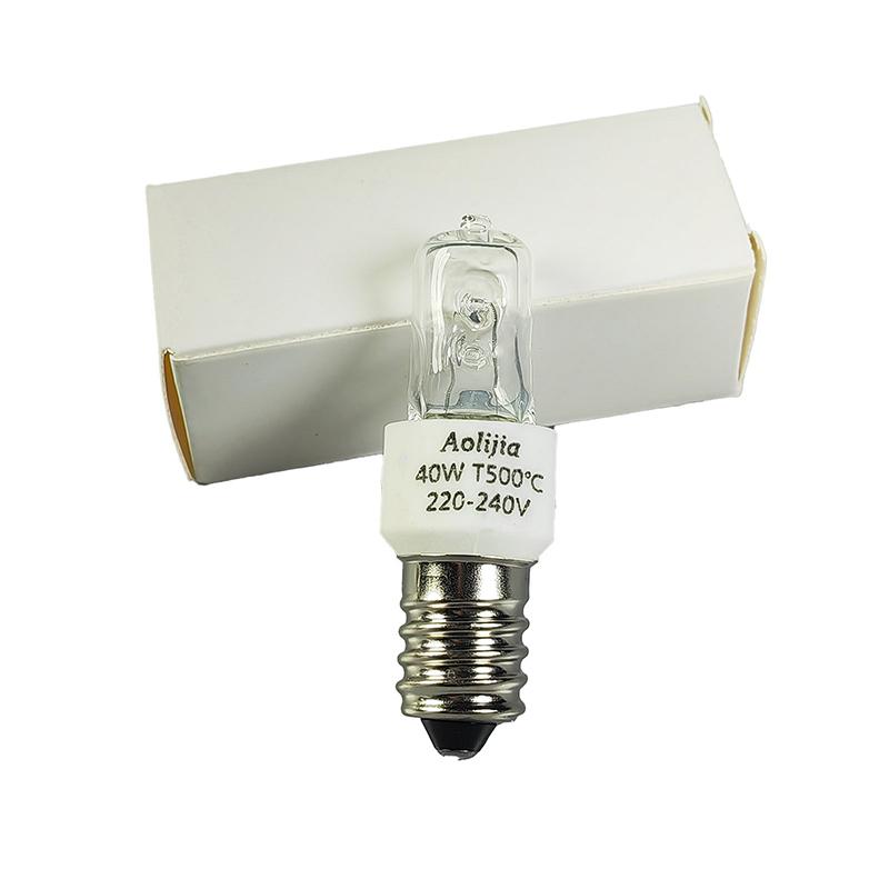25W/40W E14 Oven Light Bulb 220-240V Safe Halogen Oven Lamp High Temperature 500℃ Resistant Dryer Microwave Light Bulb