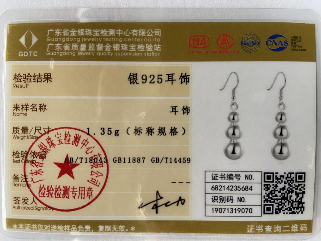 925 Sterling Silber Runde Anhänger Ohrringe Geschenk Modeschmuck