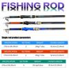 2.7m Multi-Color Fiberglass Telescopic Portable Fishing Rod