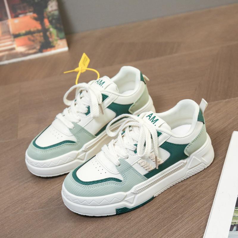 Women's Spring Thick Soled Sponge Cake Bottom Sports Sneaker Casual Breathable Single Shoes Board Shoes 35-40