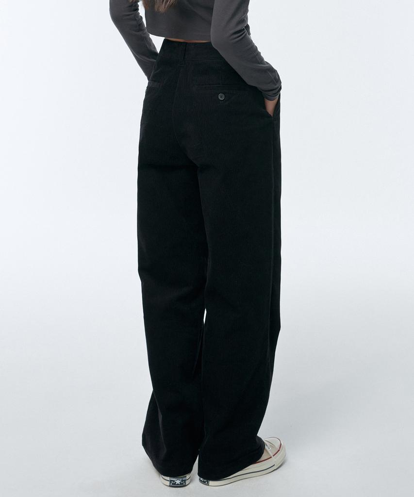 MUSINSA STANDARD WOMAN Women'S Wide Corduroy Pants [Black]