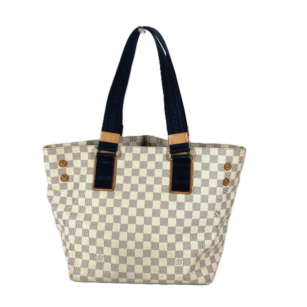 Louis Vuitton N41179 Damier Azur Plan Soleil Cabas PM Bag Shoulder Bag Tote Bag