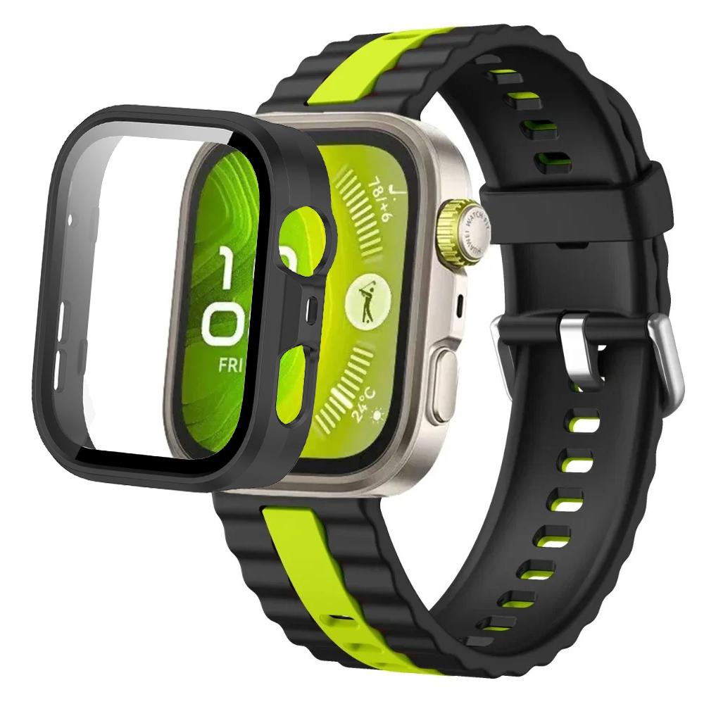 Silikonarmband+PC-Hülle für Huawei Watch Fit 4/Fit 4 Pro Intelligentes Armbandteile für Huawei Watch Fit 3 Uhr Schutzhülle