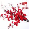 Artificial Plum and Peach Blossom Branches: Decorative Faux Tree for Winter Arrangements