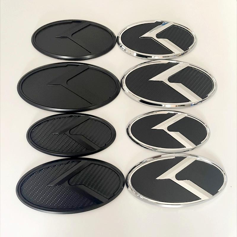 AABIZ1 1Pcs x 3D ABS K Logo Car Front Hood Rear Trunk Logo Emblem Badge Stickers for Kia Sportage Sorento Optima Forte Rio Stinger K5