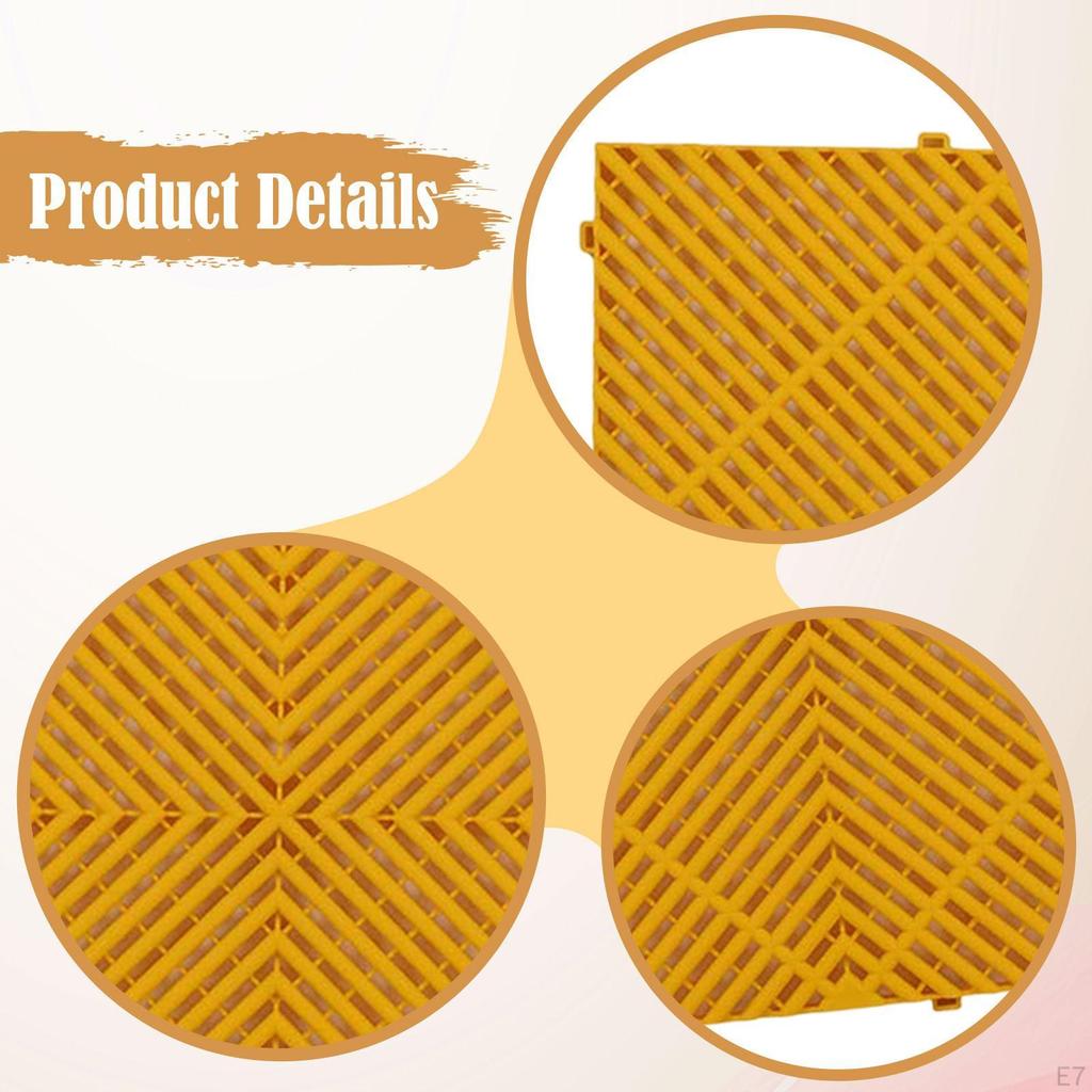 Floor Tile Interlocking Drainage Mat Modular Cushion Indoor Outdoor Shock Absorbing Nonslip PP