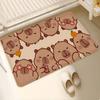 Interesting Capybara Bathroom Mat INS Style Soft Bedroom Floor House Laundry Room Mat Anti-skid Welcome Doormat
