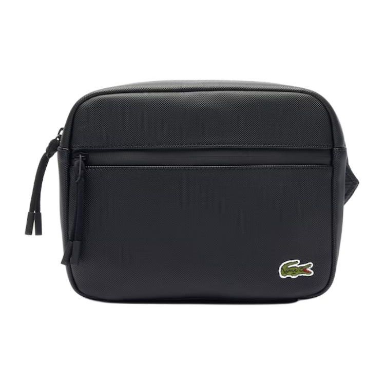 Lacoste Fashionable Practical Zipper Closure Shoulder Crossbody Bag Men bags Black NH4046LVP00 Black