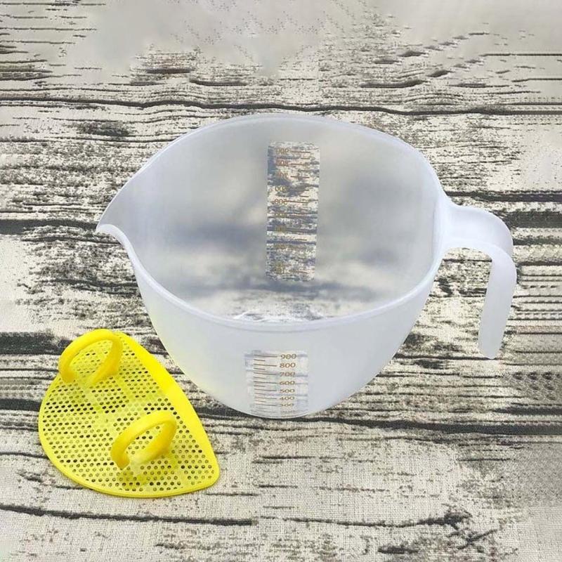 Egg Beating Cup High Capacity Wide Use Filtering Egg Liquid Mixing Measuring Bowl Kitchen Accessories Baking Tool