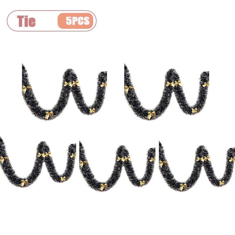 2M Christmas Garland Tinsel Decoration Green White Edge Snowflake Hanging Ornament Party Mall Kindergarten Home Festival Decor