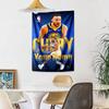 Golden State Warriors Poster Retro Tapestry Nordic Minimal Made For Balcony Reading Corner Dorm Wall Four Seasons Gallery Wall