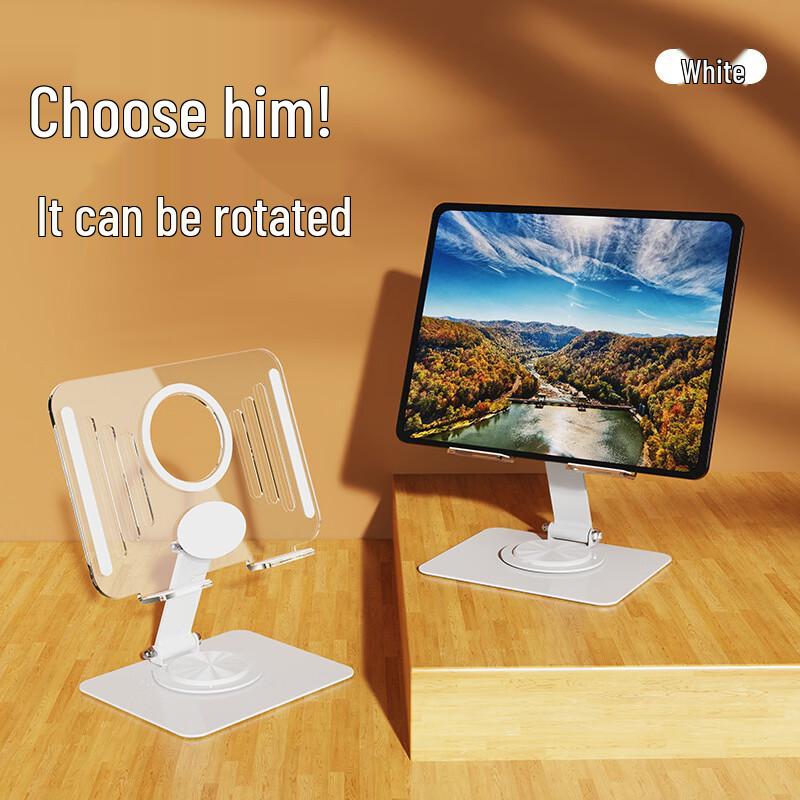 OLOEY Rotatable Transparent Metal Tablet Stand