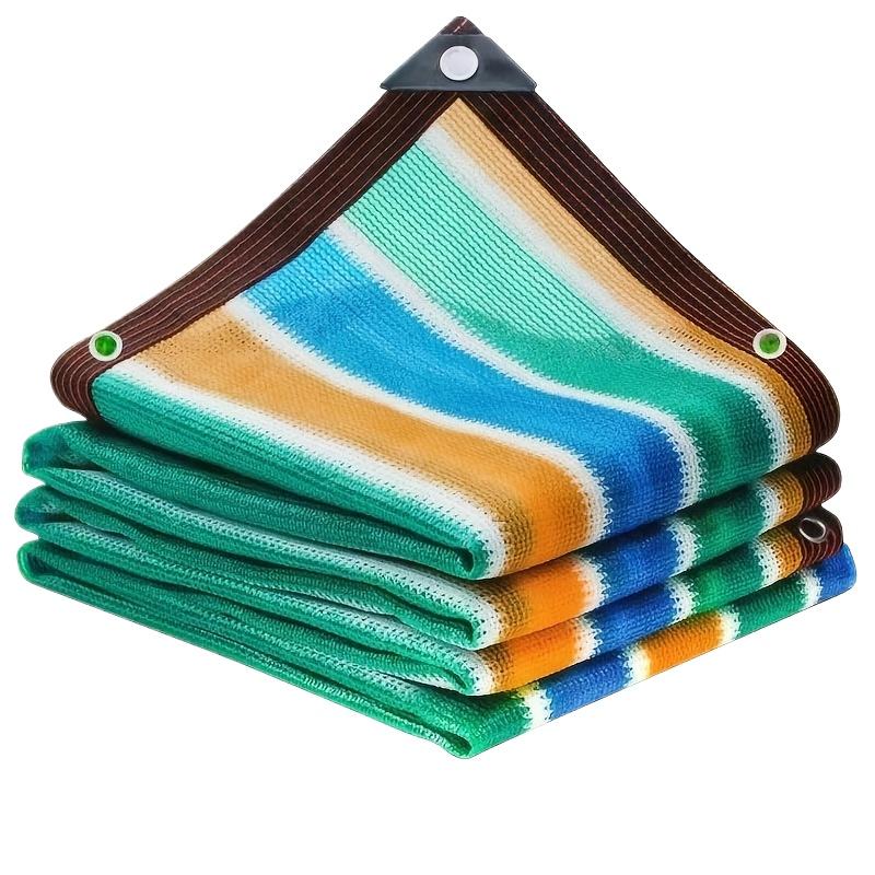 Rete Ombreggiante Traspirante a Strisce Colorate ad Alta Densità Adatta per Terrazze, Picnic, Pensiline, Giardini, Balconi e Ombreggianti per Corridoi