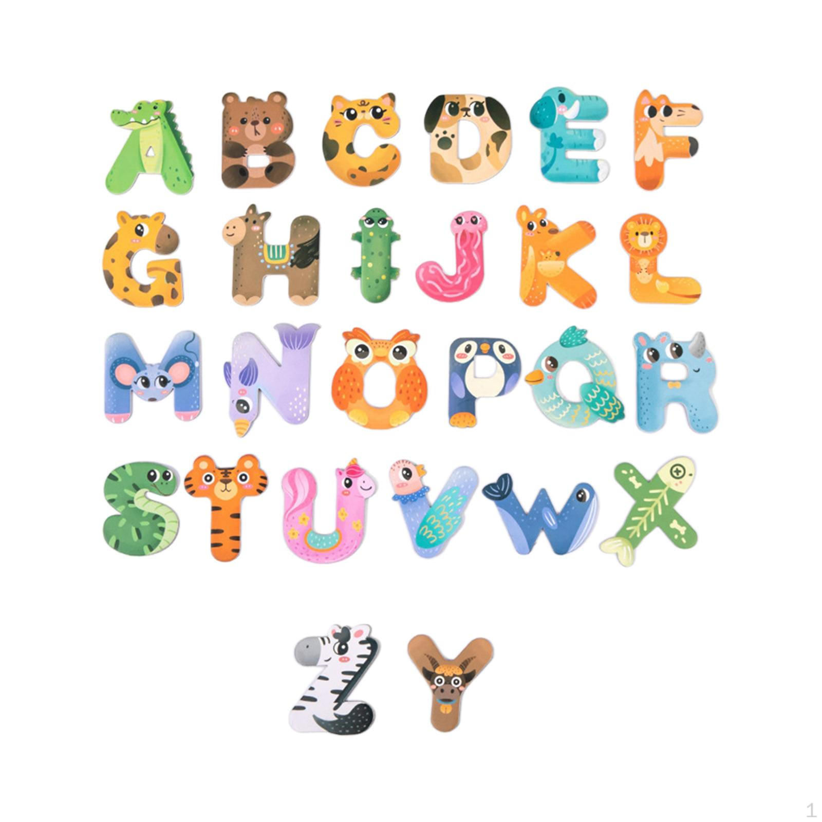 Magnetic Letters Set Spelling Game Refrigerator Fridge Magnets for Children Animal Animal