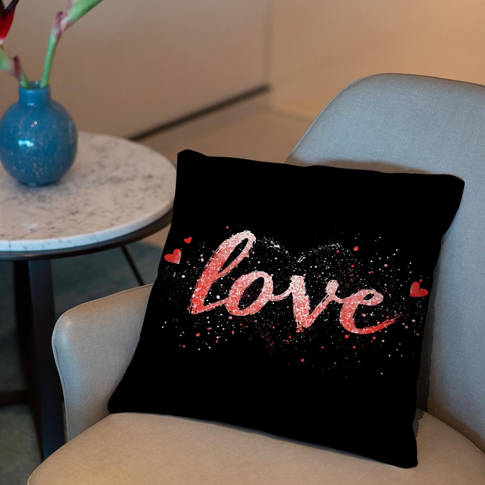 Dekoracja na Walentynki Poszewka na poduszkę 2 w 1 Dwustronna Pluszowa Poszewka na poduszkę | Samochód/Sofa/Łóżko | Idealny Prezent