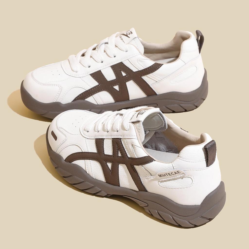 Retro German training shoes women's 2025 autumn new heightening casual versatile Forrest Gump shoes soft sole comfortable little white sports shoes