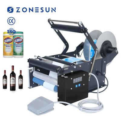 ZONESUN ZS-TB16P Desktop Halbautomatische Weinblechdosen Glas Runde Flaschen Etikettierer