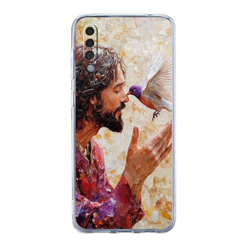Case For Samsung A16 A14 A12 A22 A32 5G A34 A42 A52 A54 A50 A70 A20E A10S A20S A04S A06 Cover Verse of The Christian Bible Jesus