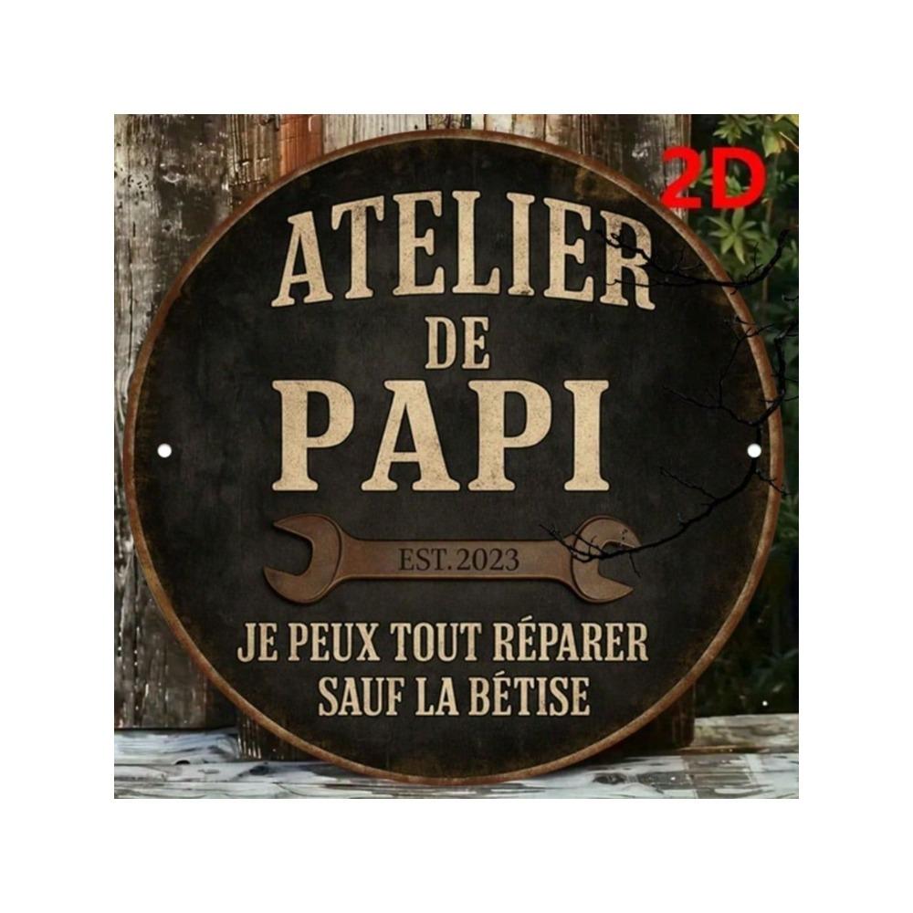 Vintage PAPI Sign Metal Wall Art Garage Decor
