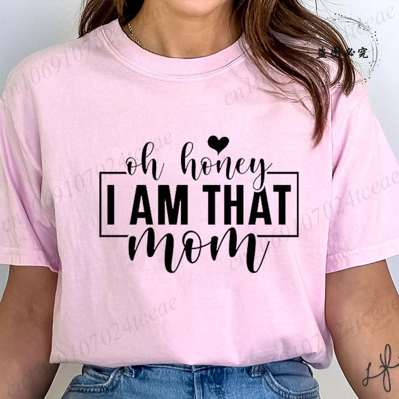 Funny Mom Life Design Graphic T Shirts Women Blessed Mama Mom Quotes Streetwear Tee Shirt Short Sleeve Clothing O Neck T Shirt