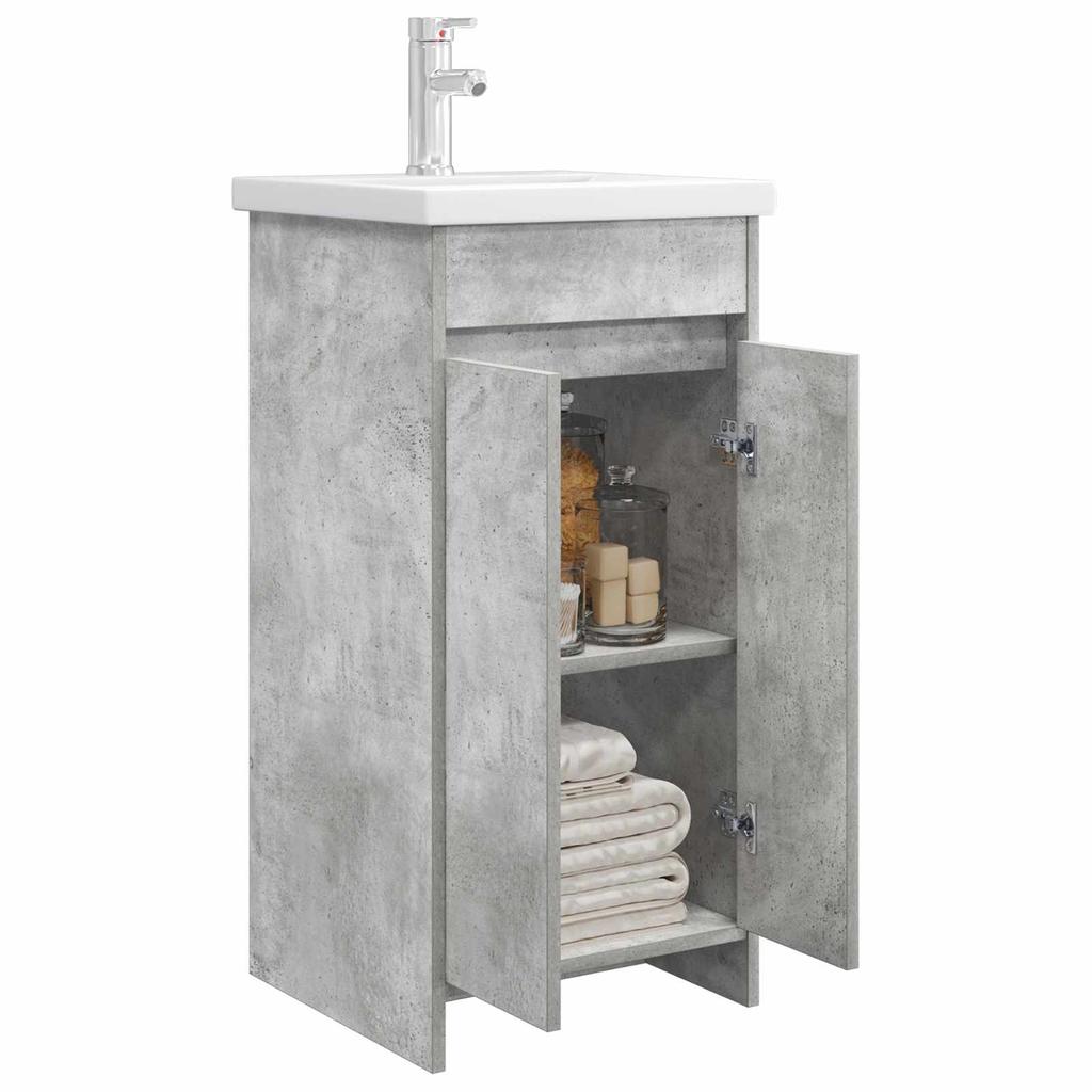 Bathroom Cabinet with Washbasin Concrete Grey 42 x 40 x 84.5 cm