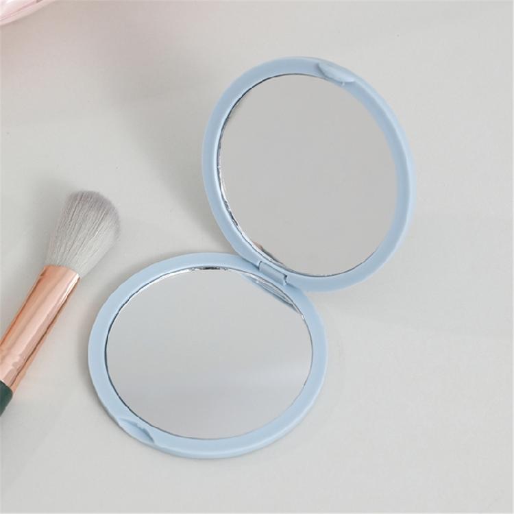Travel Makeup Mirror Foldable Design With Double Side Glass Reflection Portable Handheld Round Cosmetic Mirror Gift