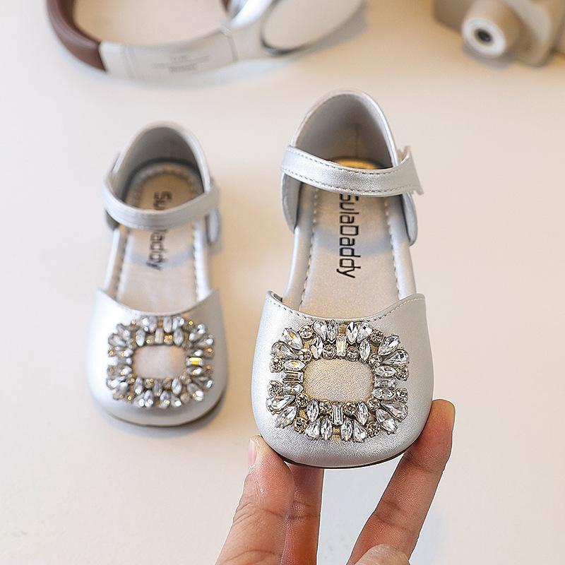 Unique Design Girls' Rhinestone Princess Shoes2026New Summer Fashion Children's Rhinestone Closed-Toe Sandals