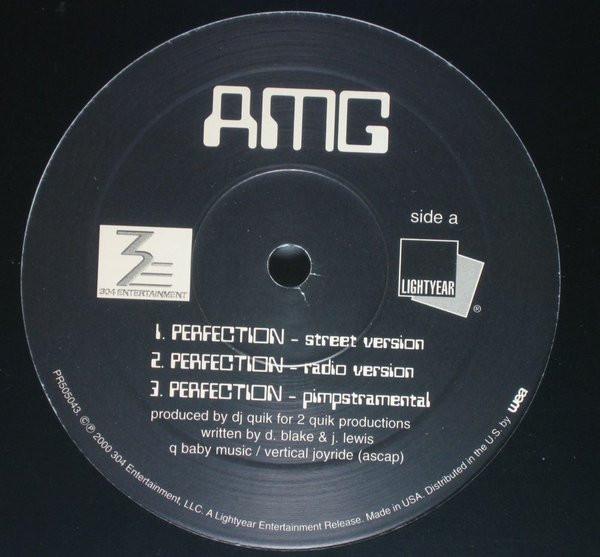 

12inch Record AMG Perfection Bitch 2001 PR505043 304 Entertainme 2000 US Rap HipHopRB Used