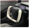 Mango Para Tesla Model 3 Highland 2026 Volante Yugo Alcantara/Cuero Nappa Modelo de Carreras de Coches 3 Highland 2024 2025