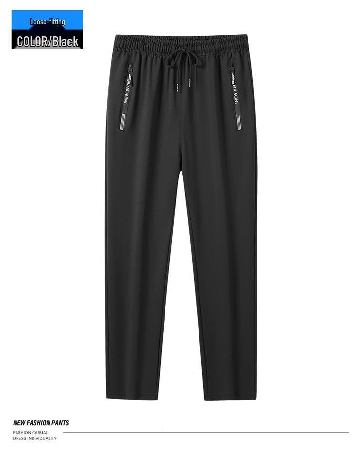 2025 Men's Straight Loose Sports Sweatpants - Versatile Spring & Autumn Casual Plus Size Pants