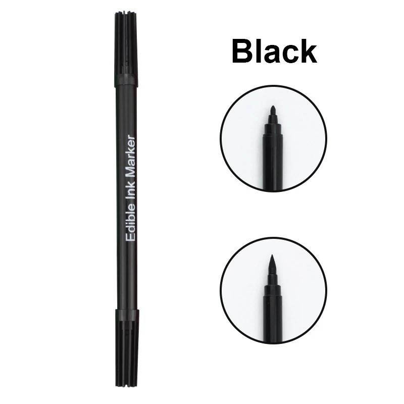 

1/10 шт. маркеры ручки для раскрашивания печенья ручки с тонким и толстым наконечником Gourmet Writer для самостоятельной помадки тортов глазурь 1pcs black