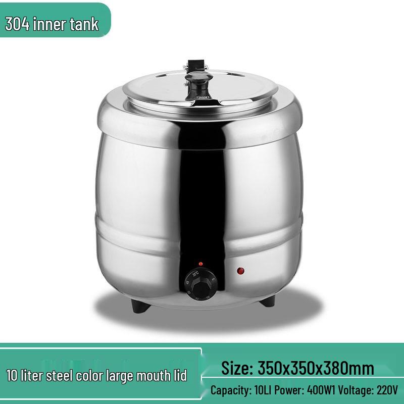304 Stainless Steel Electronic Soup Warmer and Porridge Cooker for Commercial Use
