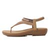 Seasonal New European And American Sandals Elastic Band Beads Soft Breathable Lightweight Comfortable Wedge One-Slip Flops