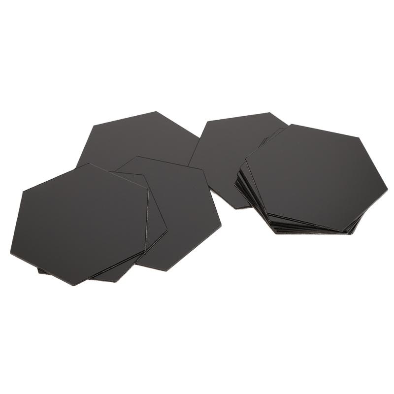 

12PCS/24pcs Дзеркальні наклейки на стіну Самоклеючі шестикутні декоративні наклейки для вітальні спальні 12PCS/100*85*50mm