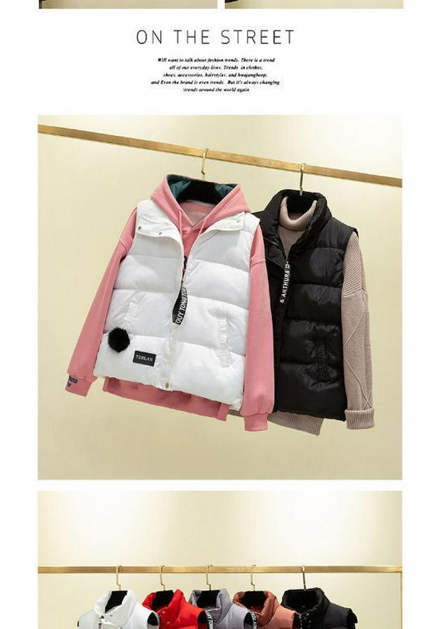 2024 Damen Koreanischer Stil Daunen-Baumwollweste - Frühjahrs-/Herbst-Oberbekleidung, Winterjacke