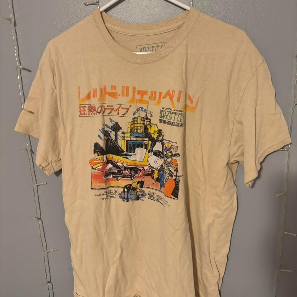 Vintage style Led Zeppelin rock concert short sleeve yellow haze shirt KV38201 Unisex T-Shirt