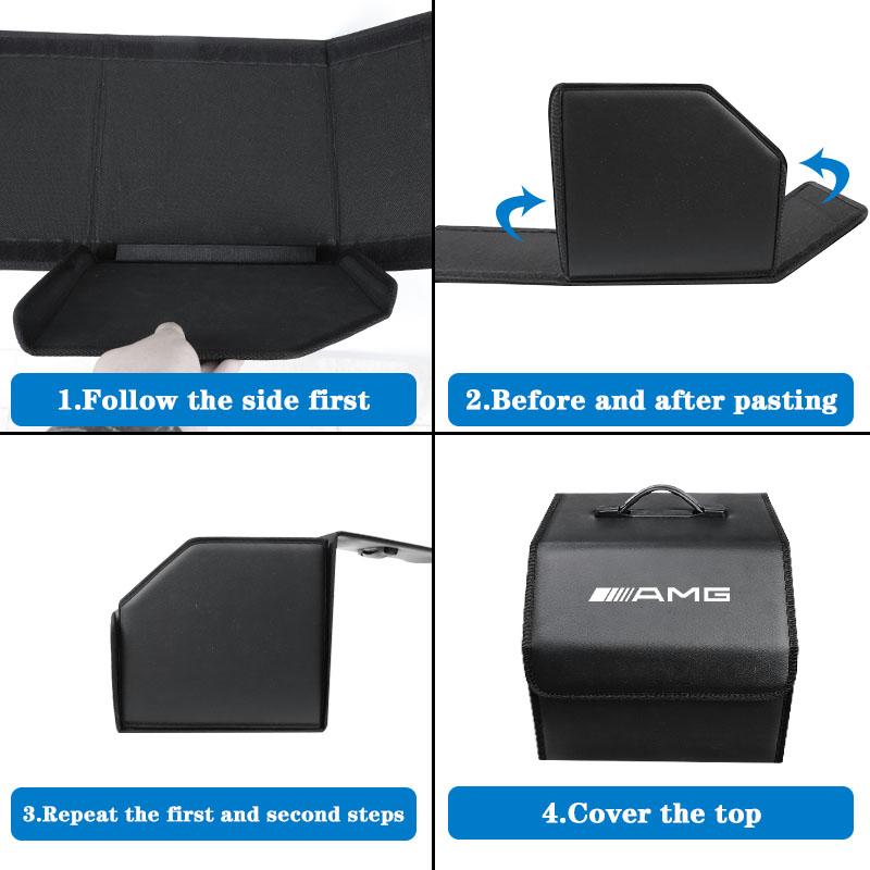 Car Large Organizer Storage Box Collapsible Tool Camping Box Accessories Car Decal For Mercedes Benz AMG W214 W205 W204 W206 W21