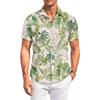 Camicia Casual da Uomo a Maniche Corte, Vestibilità Larga, con Stampa Hawaiana