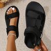 Mode Damen Sandalen 2025 Neue Sommer Flache Hausschuhe Outdoor All-Match Casual Damen Schuhe Hanfseil Set Fuß Strand Große Größe Sandalen