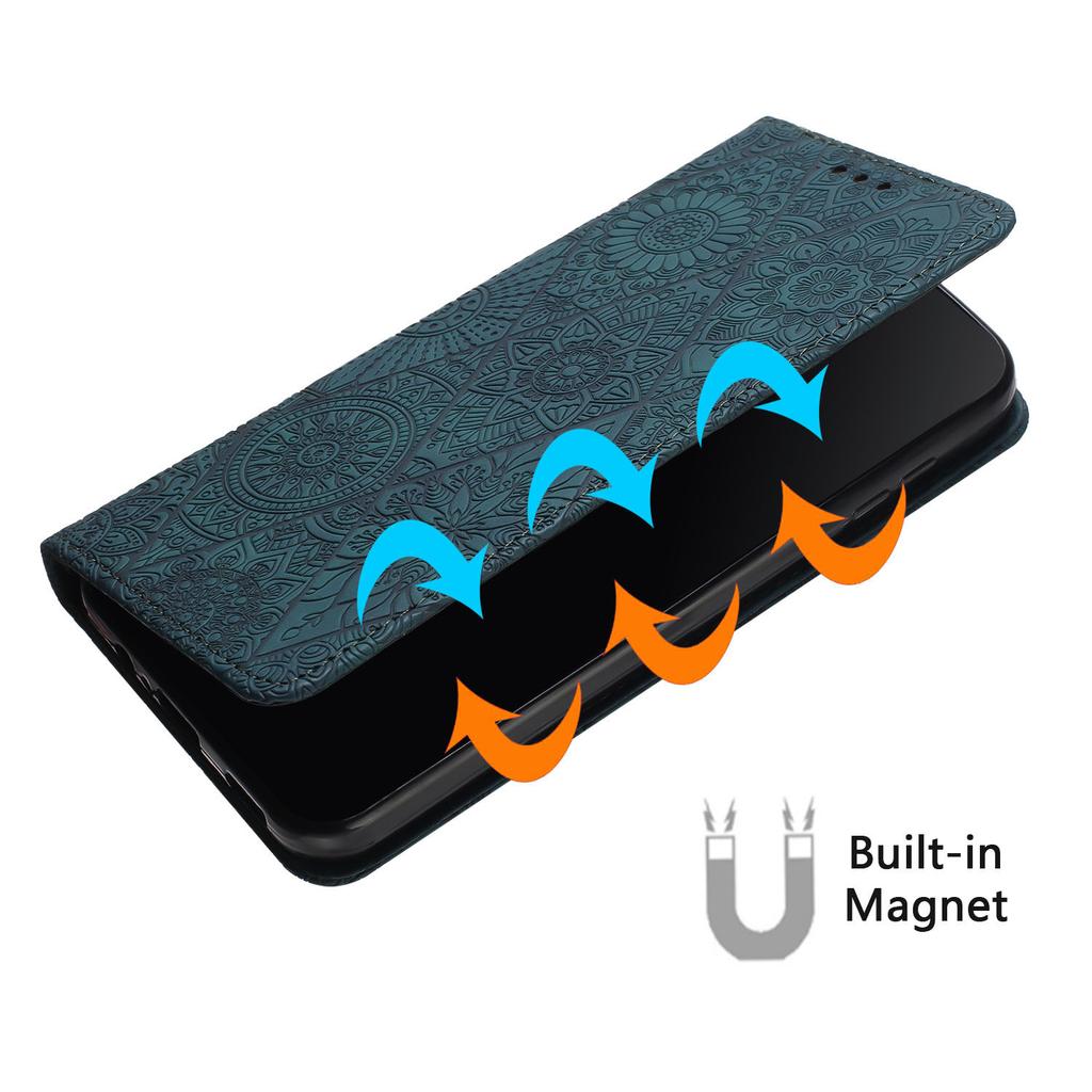 Dla Samsung Galaxy A55 5G Etui na telefon komórkowy Wytłaczana skóra PU+TPU Portfel Stojak Pokrowiec