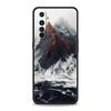Schwarzer Berg Gipfel Weiches TPU Für Realme 13 12 11 10 9 Pro Plus GT3 GT2 C21 C25 C35 C53 C55 C67 Pro 5G Handyhülle Abdeckung Funda Tasche