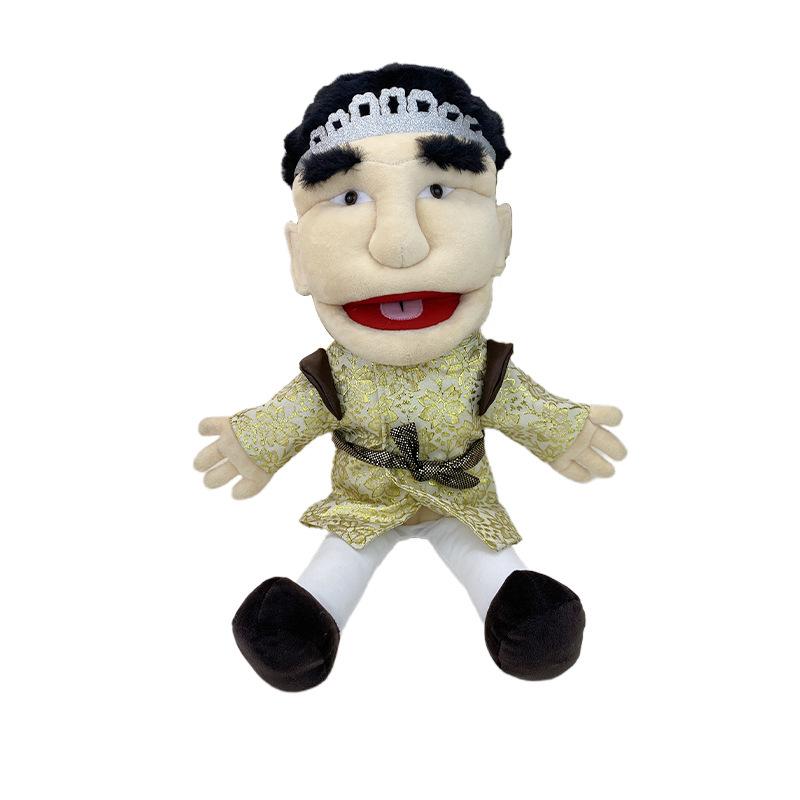 Cartoon Plush Hand Puppet - Funny Open-Mouth Boy Parent-Child Interactive Jeff Puppet Creative Stuffed Toy