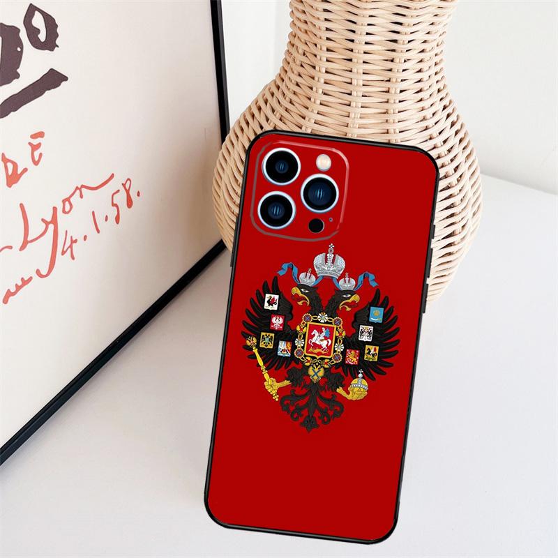 

Russian Empire Coat of Arms Phone Case For iPhone 17 Pro Max 14 13 12 11 15 16 Pro Max mini 15 16 Plus 16e Back Cover For iPhone 11