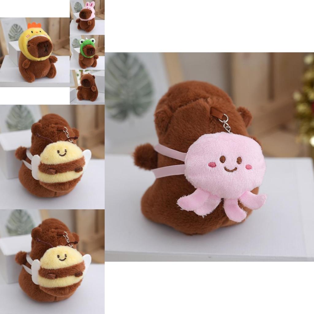 Adorable Capybara Plush Keychain Cute Cartoon Doll With Premium Pp Cotton Filling For Accessories