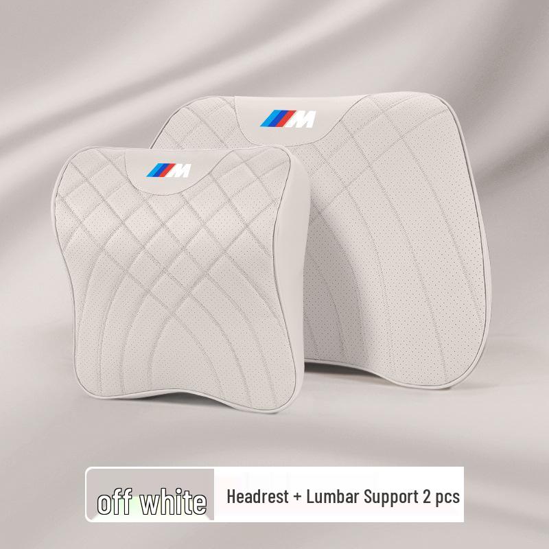 BMW Series Headrest & Lumbar Pillow: Compatible with 1, 3, 5, 7 Series and X1-X6 models for Neck Support and Comfort.