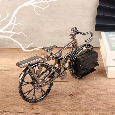 Vintage Arabic Numeral Bicycle Shape Creative Table Alarm Clock Home Decor Room Desktop Decoration Crafts Gift