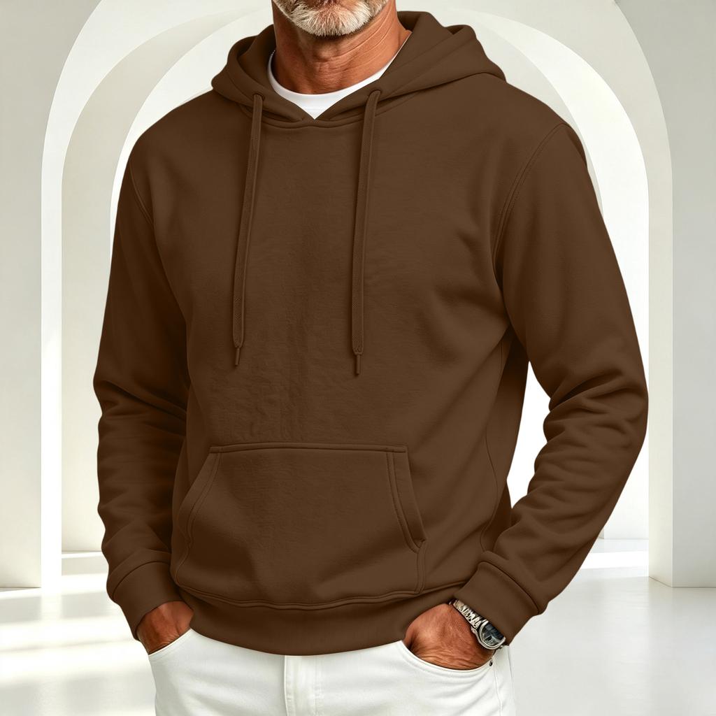 Men's Lined Hoodie Color Casual Pullover