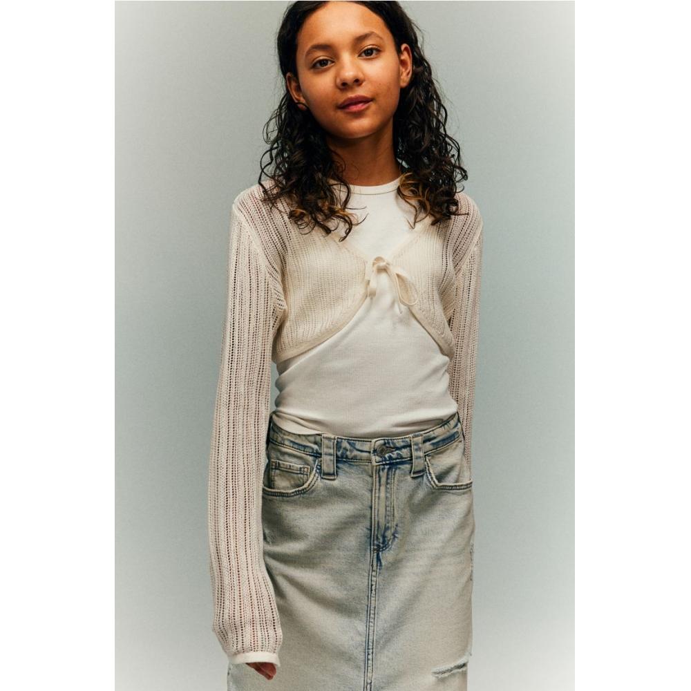 

Кардиган кремового цвета с завязками HM