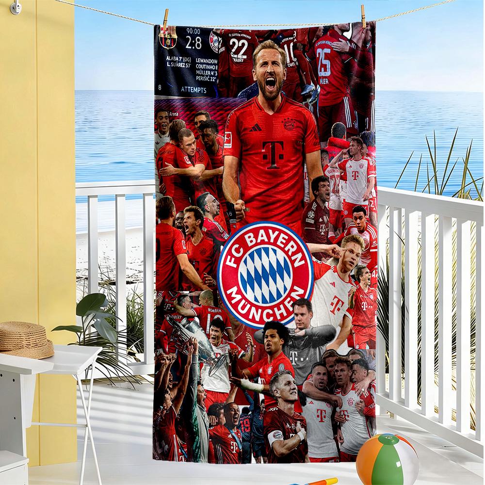 Bayern Munich Beach Towel Quick-Dry Soft Microfiber Comfortable Lightweight